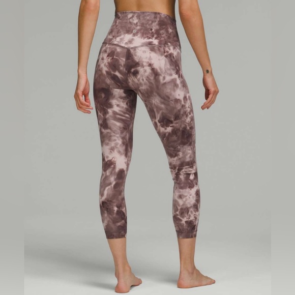 Lululemon Align High-Rise Crop 23" Diamond Dye Mink Berry Tie-Dye Leggings - Picture 1 of 12